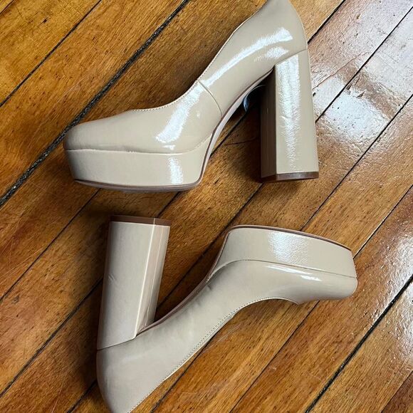 Jessica Simpson Heels Pumps Women's 7 Tan Nude Courts - Picture 1 of 8